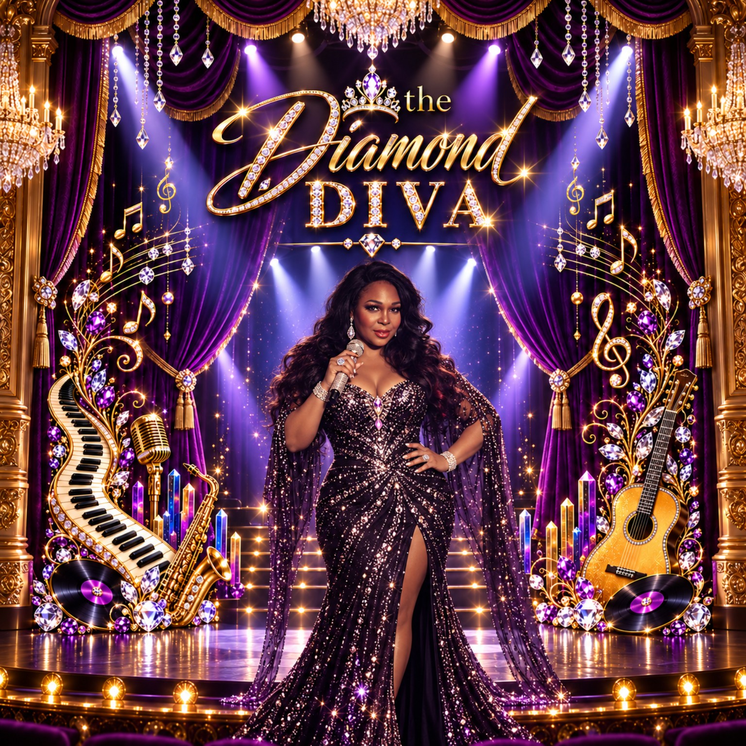 The Diamond Diva Stevie luxury stage artwork